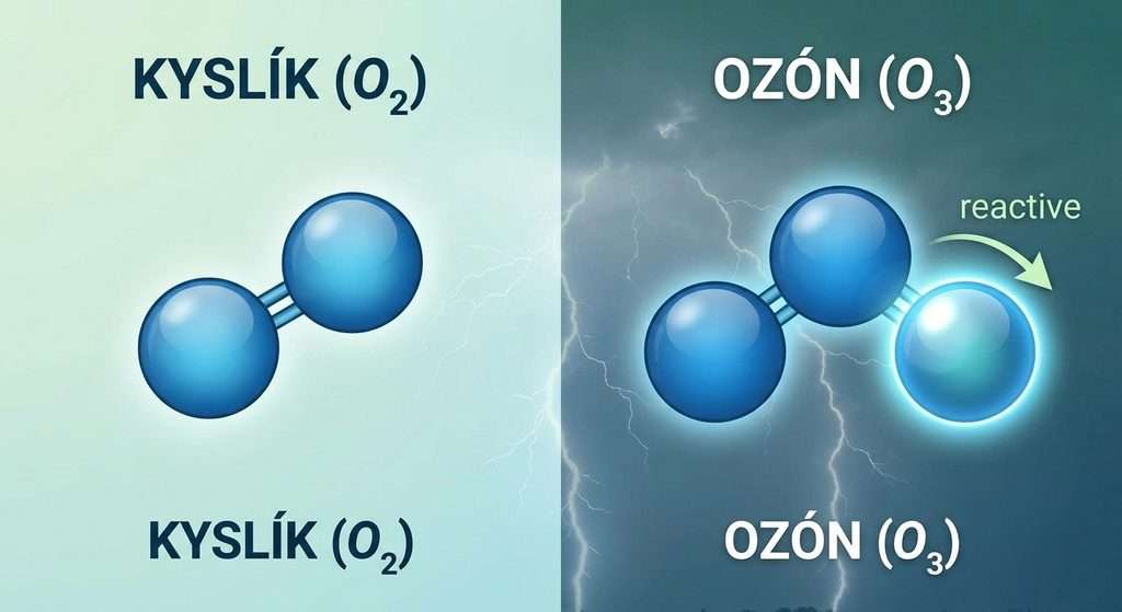 Molekula kyslíku a ozónu